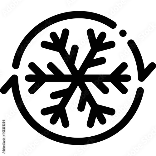 Simple vector icon snowflake