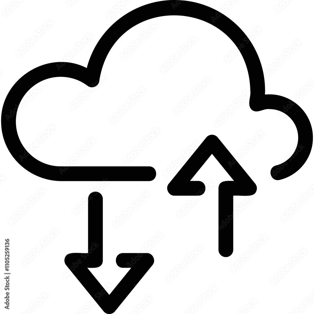 Simple vector icon cloud Simple vector icon cloud