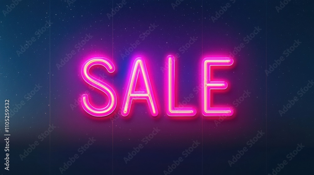 A vibrant neon sign displaying the word A vibrant neon sign displaying the word