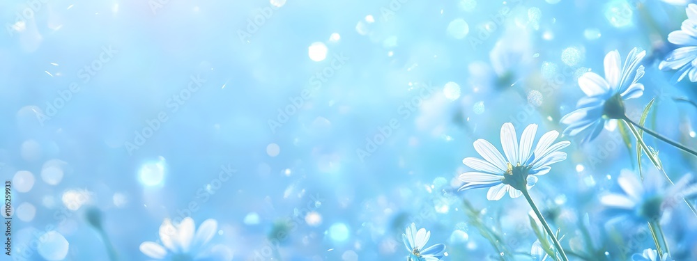 Blue-colored background with blooming chrysanthemums, close-up, blue flowers, blurred background, delicate and soft Blue-colored background with blooming chrysanthemums, close-up, blue flowers, blurred background, delicate and soft