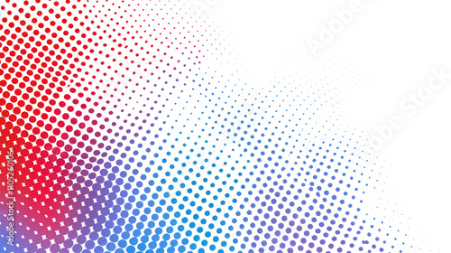 red blue halftone dotted background isolated