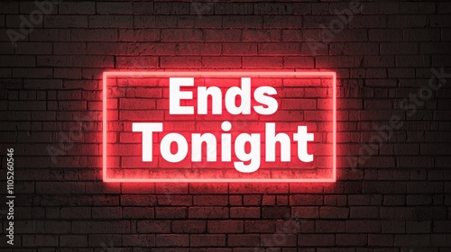 A bright neon sign reading 