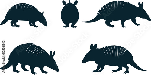 Minimalist Armadillo Silhouettes photo