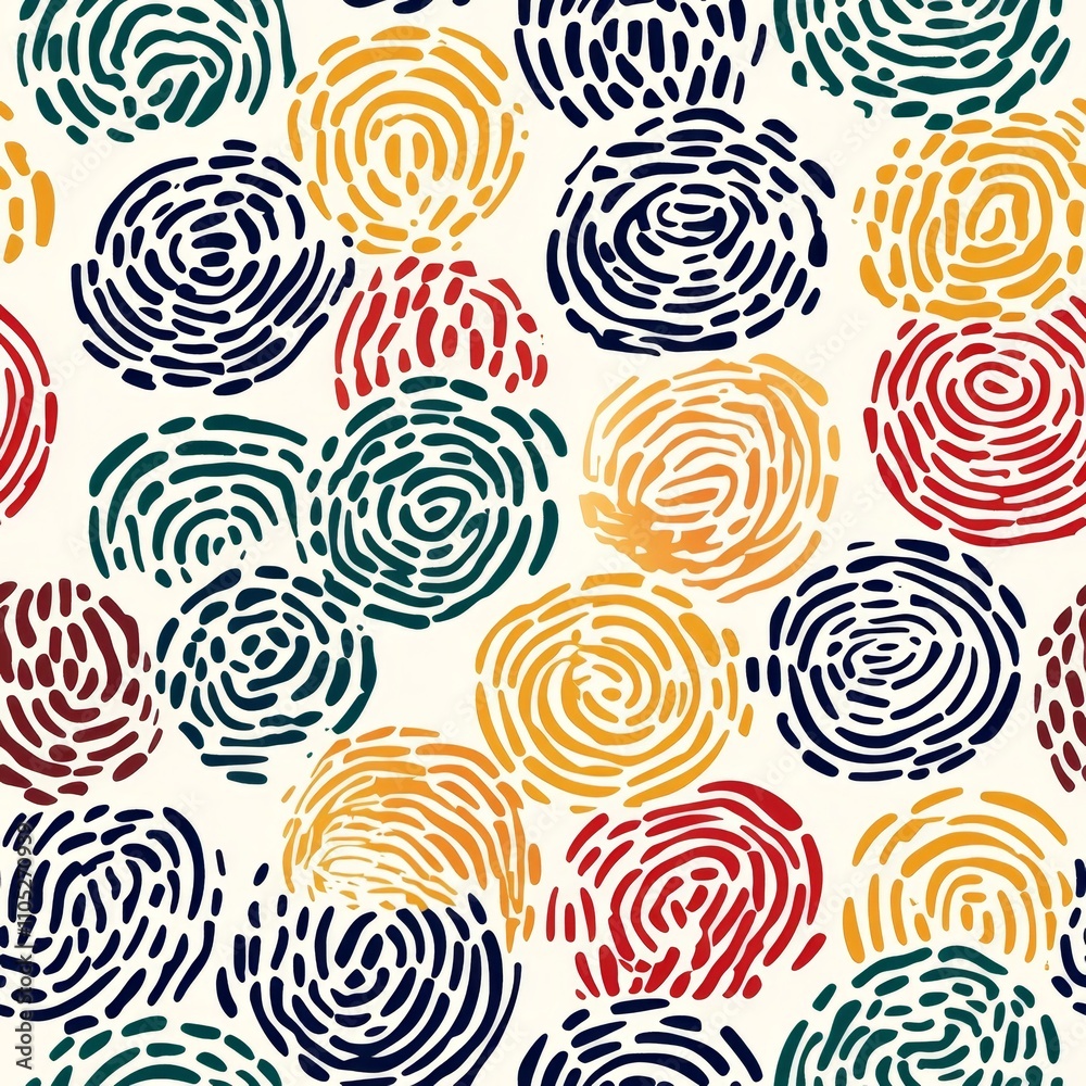 Colorful Abstract Fingerprint Pattern Design Colorful Abstract Fingerprint Pattern Design