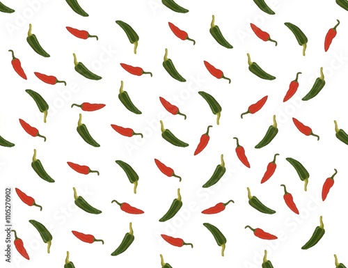 chili pattern background. classic chili background pattern on background pattern hot chili pattern. Chili seamless pattern.