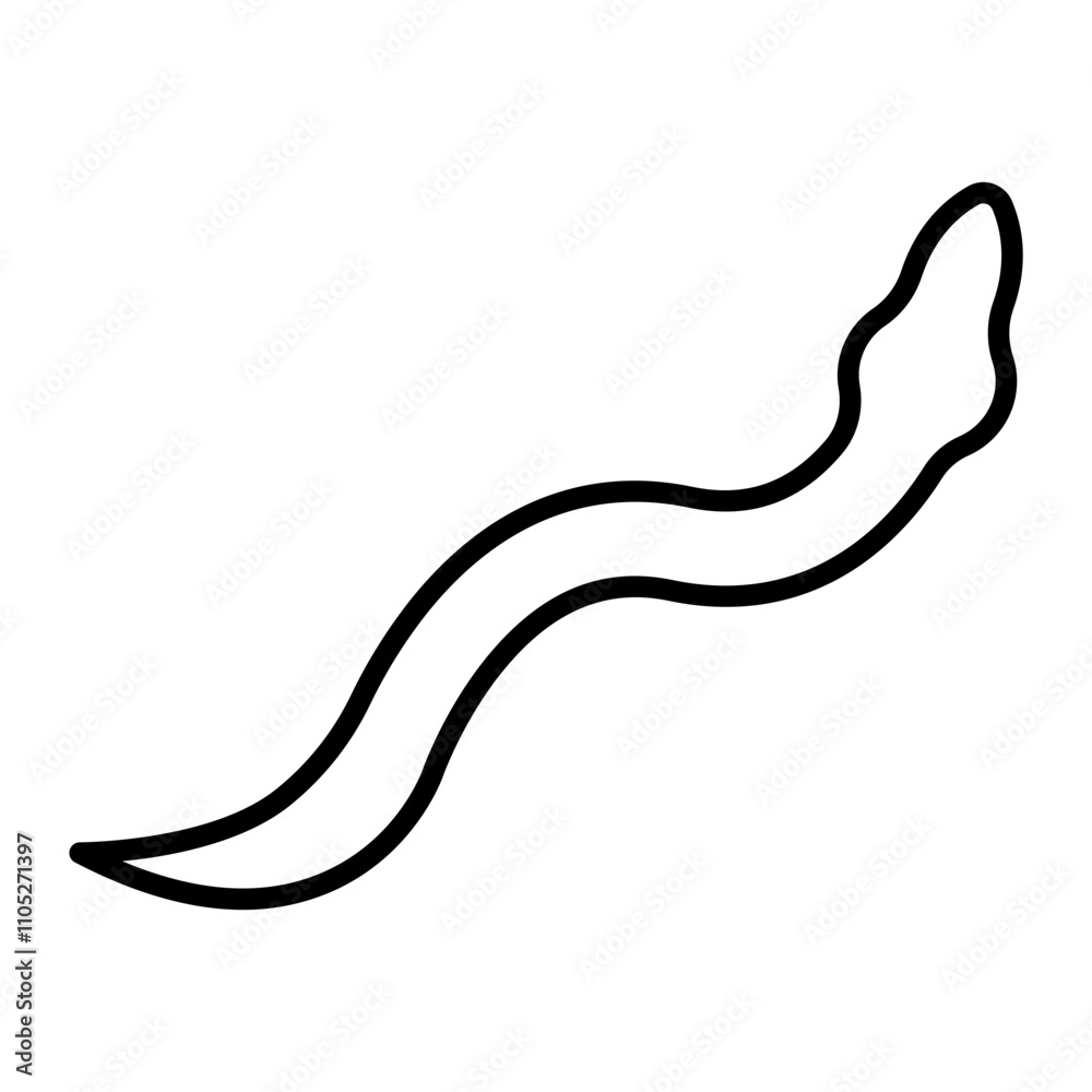 Fototapeta premium Snake Track line icon