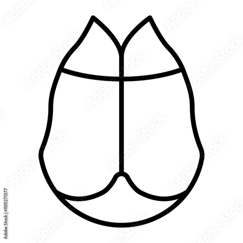 Camel Hoof Print line icon