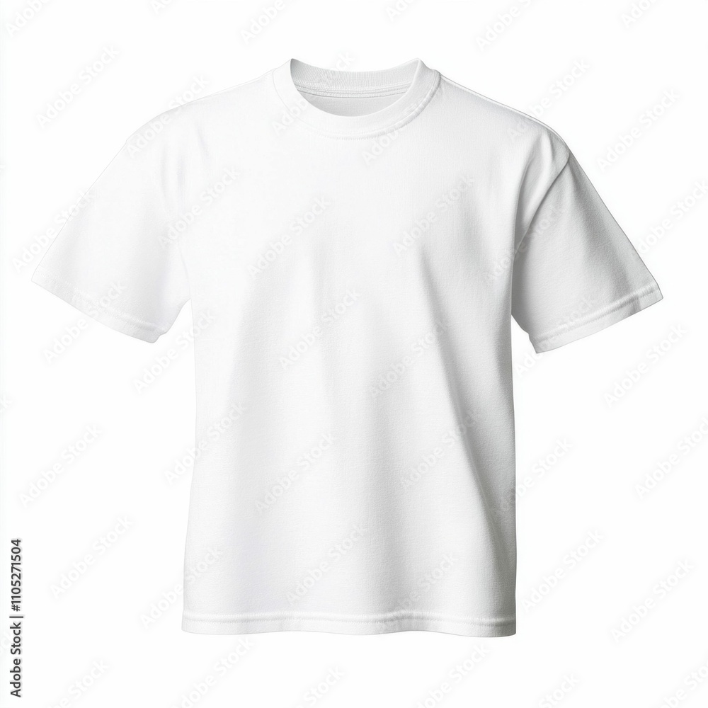 Plain White T-Shirt Isolated on White Background Plain White T-Shirt Isolated on White Background