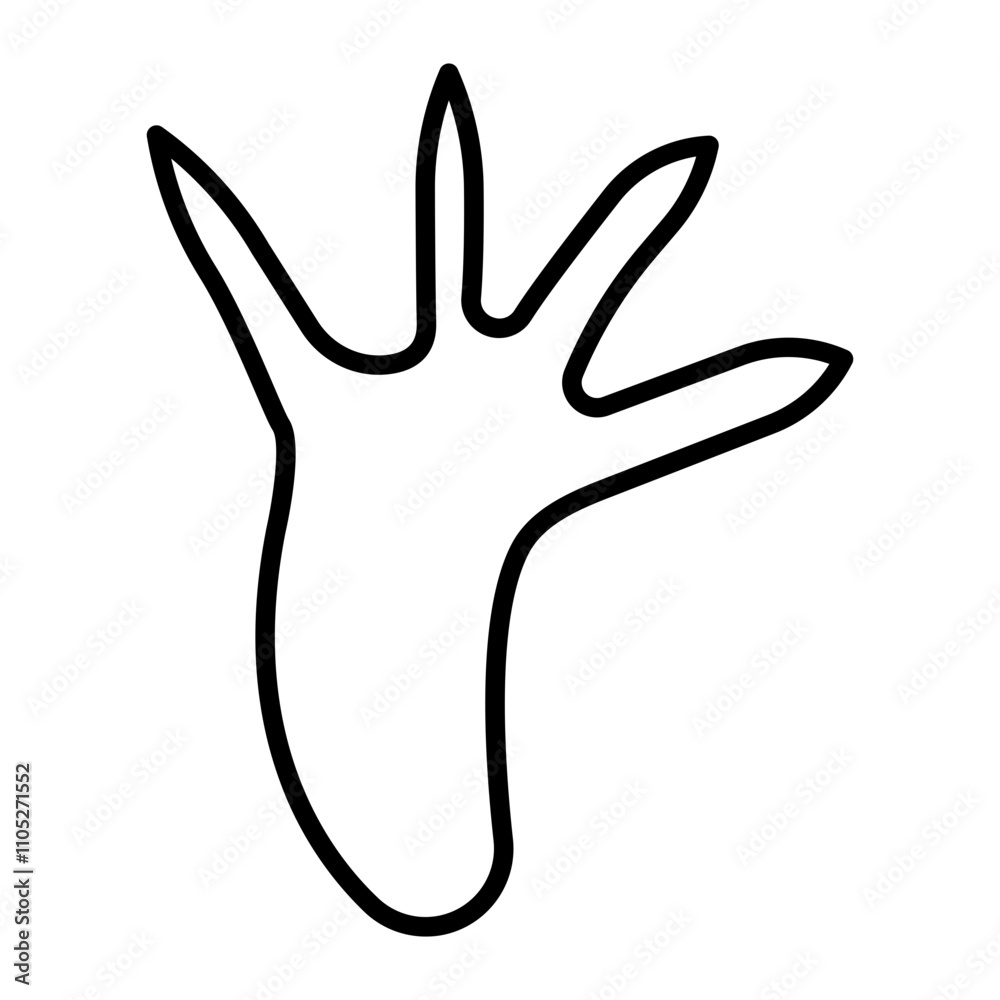 Alligator Footprint line icon Alligator Footprint line icon
