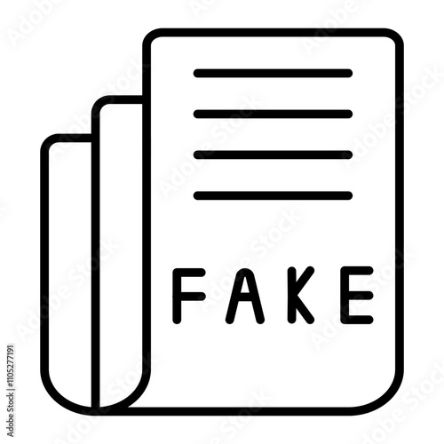 Misinformation line icon