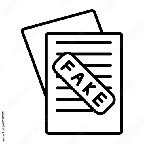 Deceptive Headlines line icon