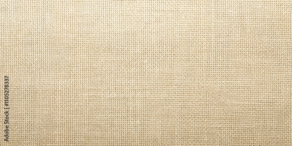 Fototapeta premium High-resolution close-up of a beige woven textile texture with a fine grid pattern