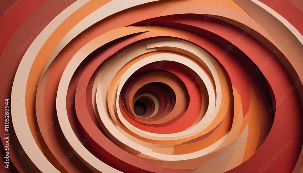 Layers of red and orange textured paper or cardboard, creating an abstract landscape-like pattern