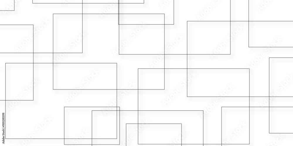 Abstract white and grey geometric overlapping square pattern background with shadow. Modern minimal and clean white background with realistic line. design for banner, poster, template, cover. vector Abstract white and grey geometric overlapping square pattern background with shadow. Modern minimal and clean white background with realistic line. design for banner, poster, template, cover. vector