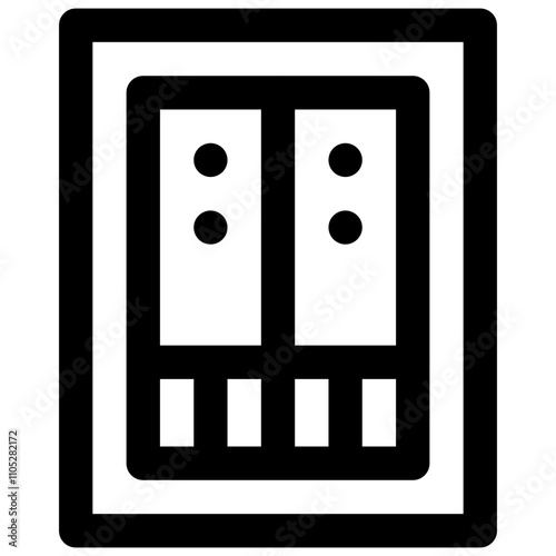 Supercomputer. Editable stroke vector icon.