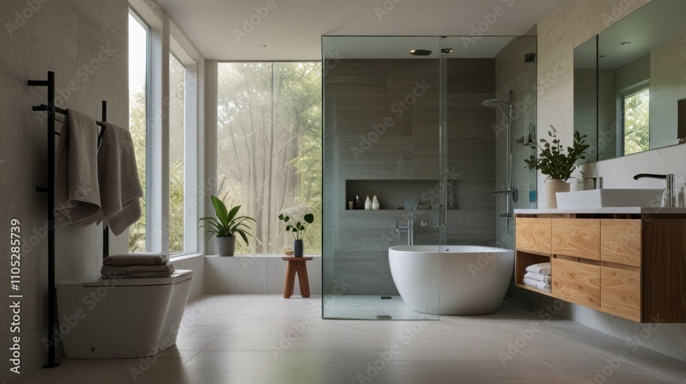 Fototapeta premium modern bathroom interior