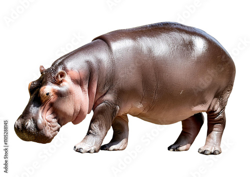Hippopotamus isolated on transparent or white background