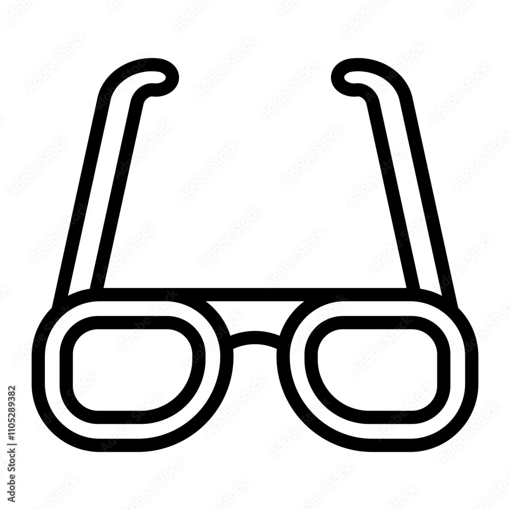 Sunglasses Vector Line Icon Design