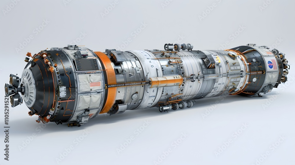 Futuristic spacecraft module design. Futuristic spacecraft module design.