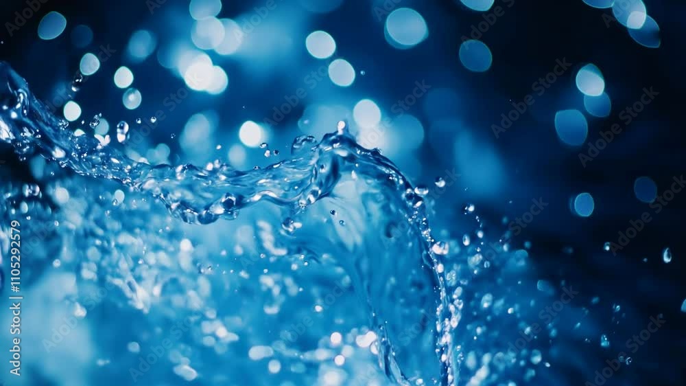 Abstract blue bokeh background with soft defocused elements for artistic visual appeal