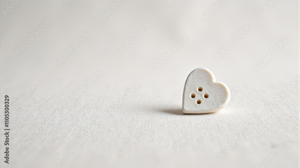 Charming Heart-Shaped Button for Crafting Projects