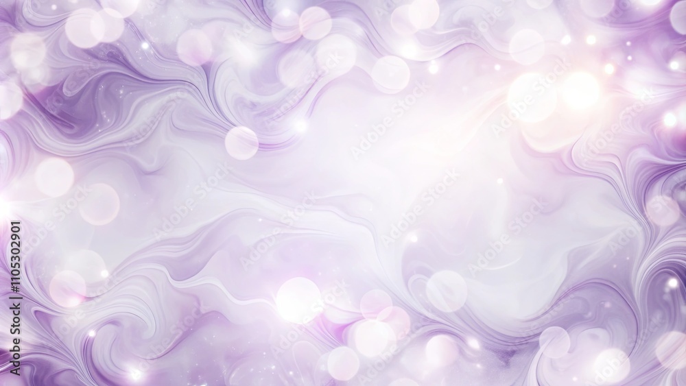 Abstract Lavender Swirl Background with Sparkling Bokeh Lights Abstract Lavender Swirl Background with Sparkling Bokeh Lights