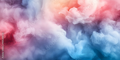 Abstract Colorful Smoke Swirls in Pastel Hues, Creating a Dreamlike Background Image