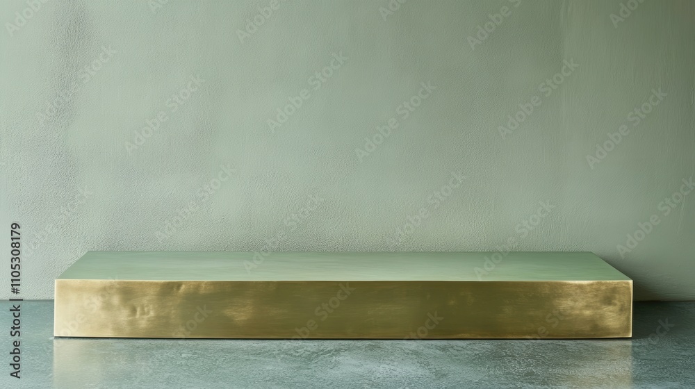 Gold Platform Green Wall. Gold Platform Green Wall.