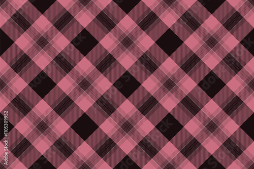 Online pattern seamless check, variation textile tartan vector. Hounds tooth texture plaid background fabric in red and black colors.