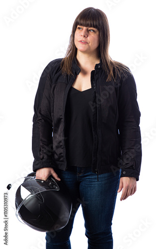 Motocyclist woman