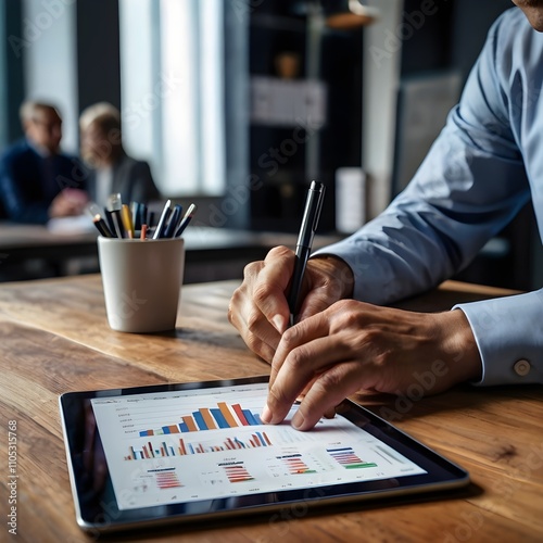 businessman using tablet in office