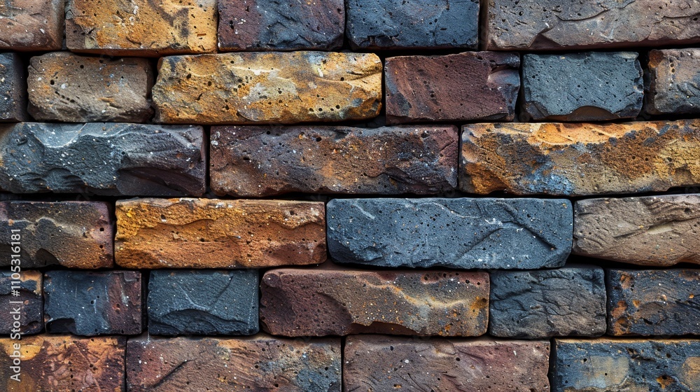 High Resolution Image of a Weathered Brick Wall for Architectural Backgrounds Generative AI