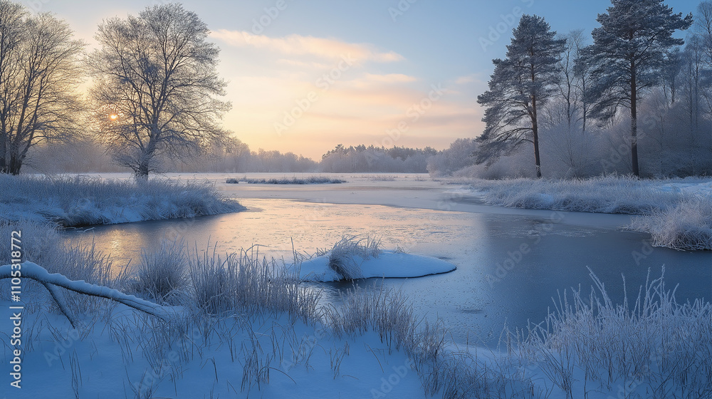 Winter Landscape With Snow-covered Trees
