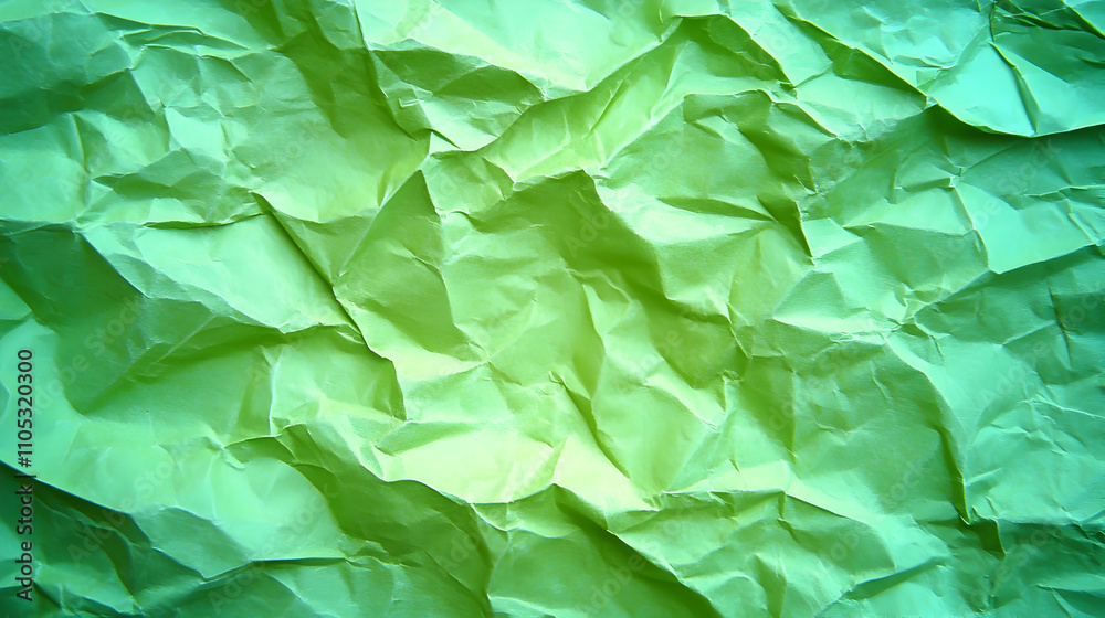 custom made wallpaper toronto digitalA Close-Up View of Crumpled Green Paper, Displaying a Textured Background, Capturing the Abstract Beauty of Wrinkles and Folds, Ideal for Design and Art Projects.