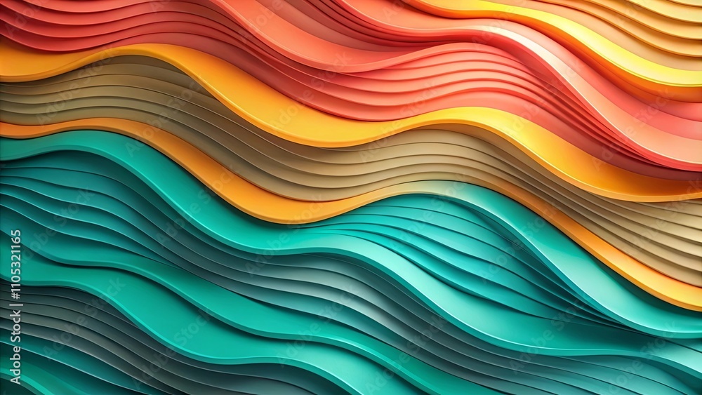 Abstract Colorful Wave Pattern Background Design Featuring Smooth Curves and Vibrant Hues Abstract Colorful Wave Pattern Background Design Featuring Smooth Curves and Vibrant Hues