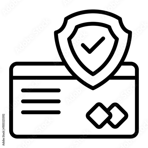 Secure Payment Vector Line Icon Design