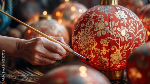 Traditional Chinese lantern painting