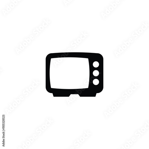 A sleek vector television icon, perfect for media projects, electronics branding, digital designs, and technology-related content.