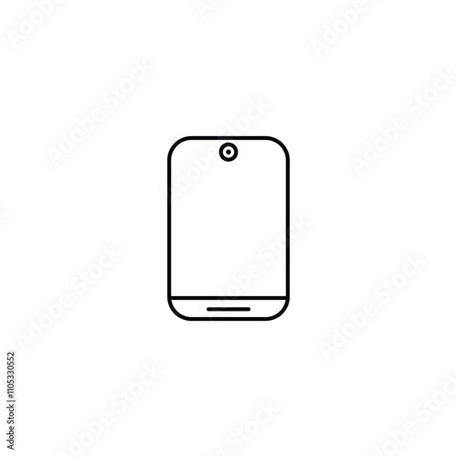 A modern vector mobile phone icon, ideal for app designs, tech branding, communication visuals, and creative digital projects