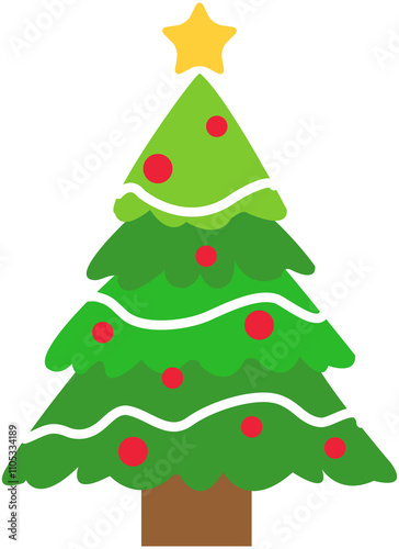 Wallpaper Mural Christmas Tree and Glowing Star
 Torontodigital.ca