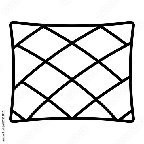 Pillow with Tossing Lines line icon