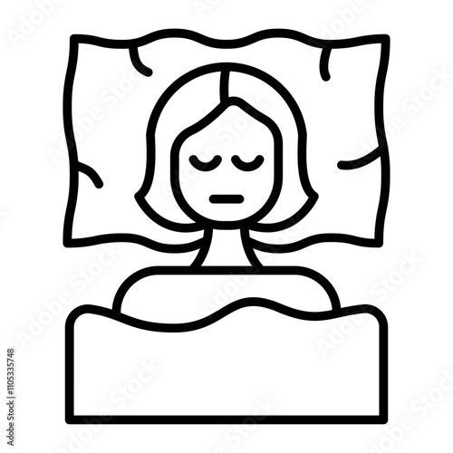 Restless Sleep line icon
