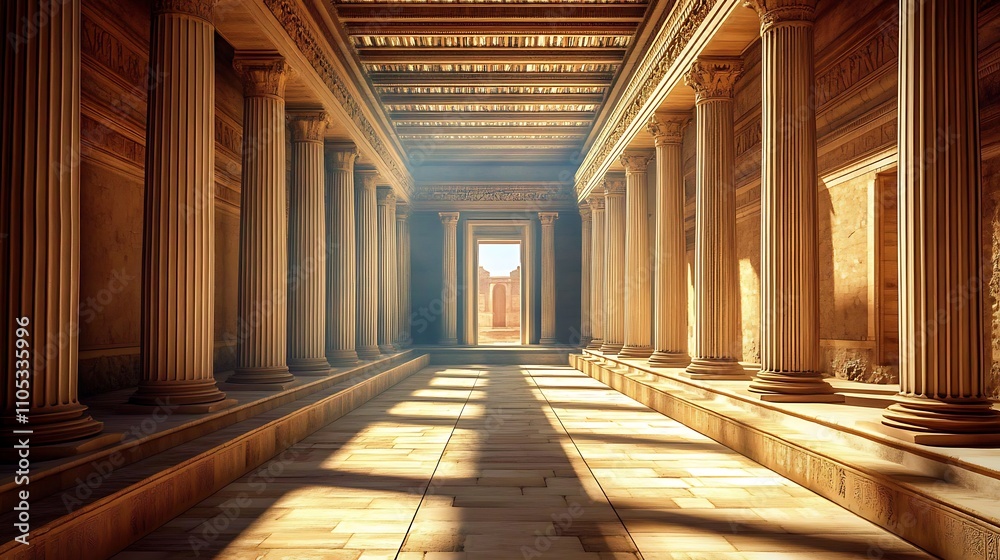 An illustration capturing the ambiance of ancient sacred spaces. An illustration capturing the ambiance of ancient sacred spaces.