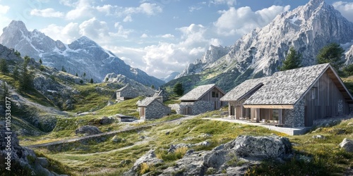 The Malga Fane hut is recognized as one of the most stunning alpine villages. This alpine village showcases unique architecture and breathtaking scenery, making it a true alpine village gem.