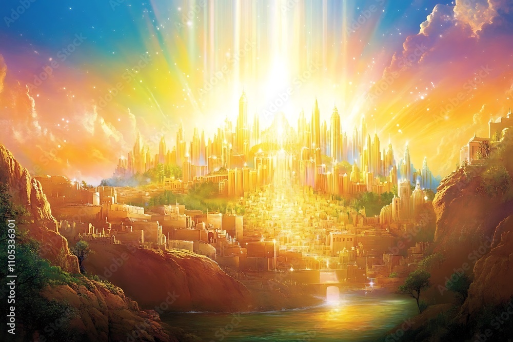 Naklejka premium Unique artwork symbolizing spiritual renewal and divine hope.