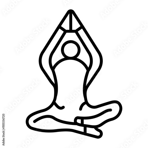 Meditation line icon