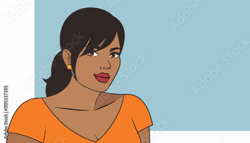 Bright and Confident Portrait of a Woman in Casual Style