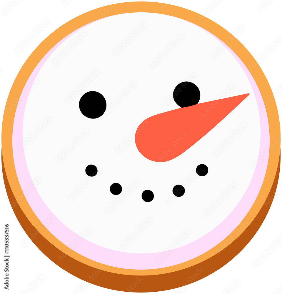 Fototapeta premium Snowman Christmas cookies 