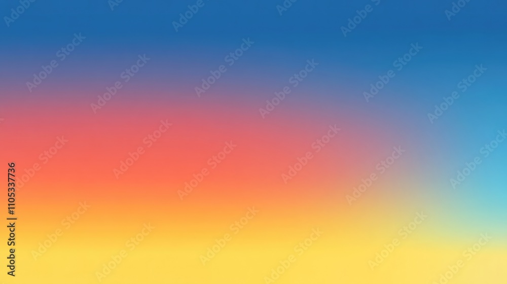 Vibrant sunset sky with gradient tones of blue, orange, and yellow Vibrant sunset sky with gradient tones of blue, orange, and yellow