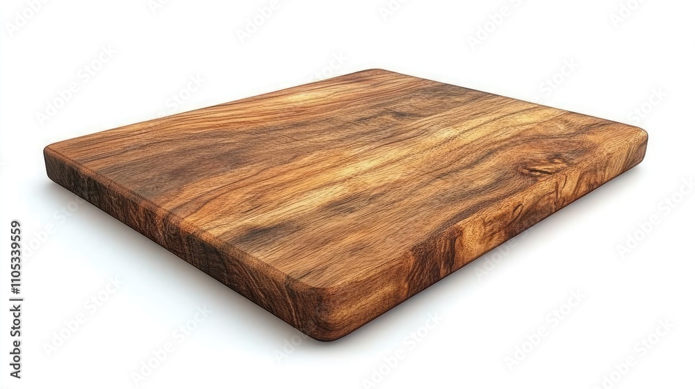 Wooden chopping board with minimalist design isolated on white background Wooden chopping board with minimalist design isolated on white background